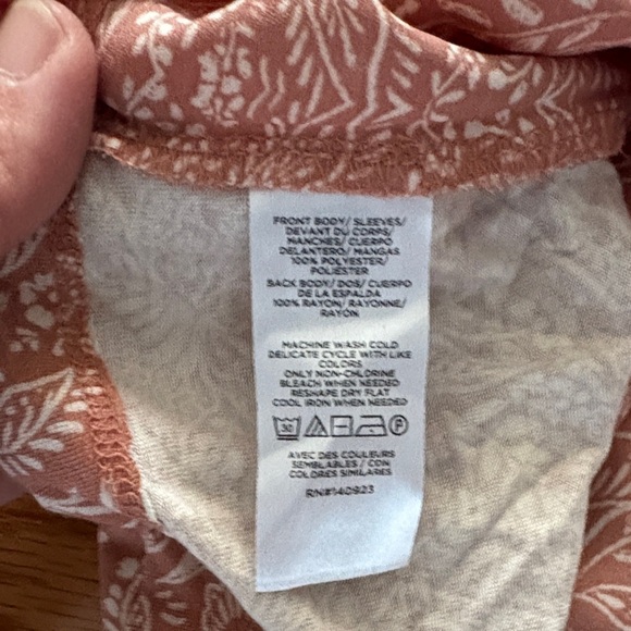 LOFT Blush Rose Patterned Blouse - Picture 8 of 8